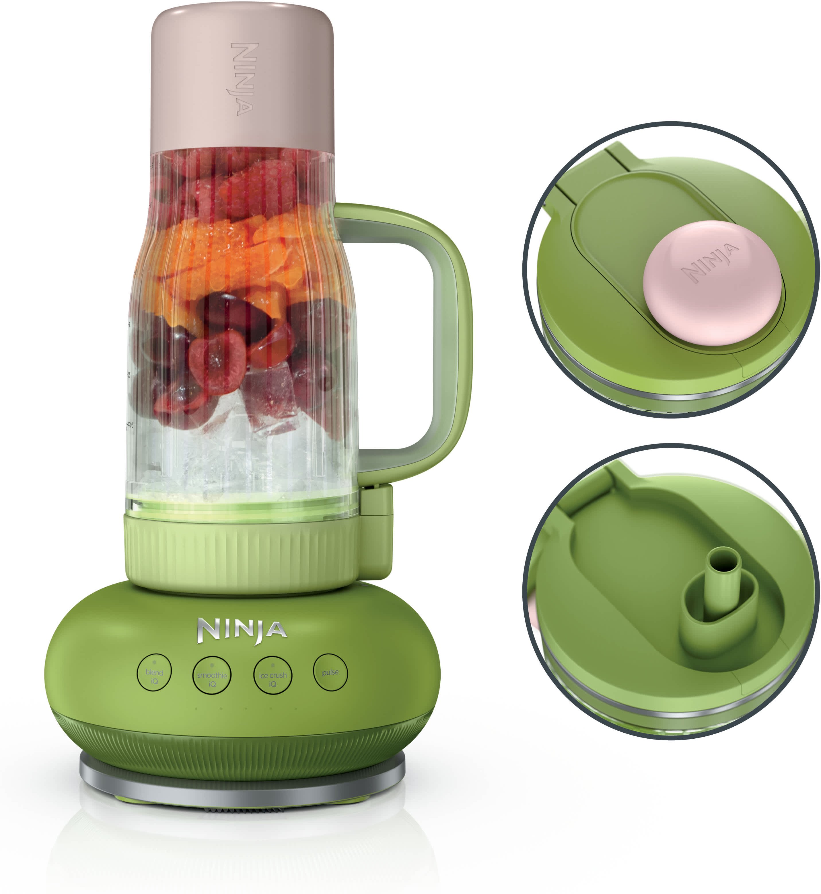 Ninja BlendBoss Standmixer mit To-Go-Becher – Grün/Pink DB351EUGN