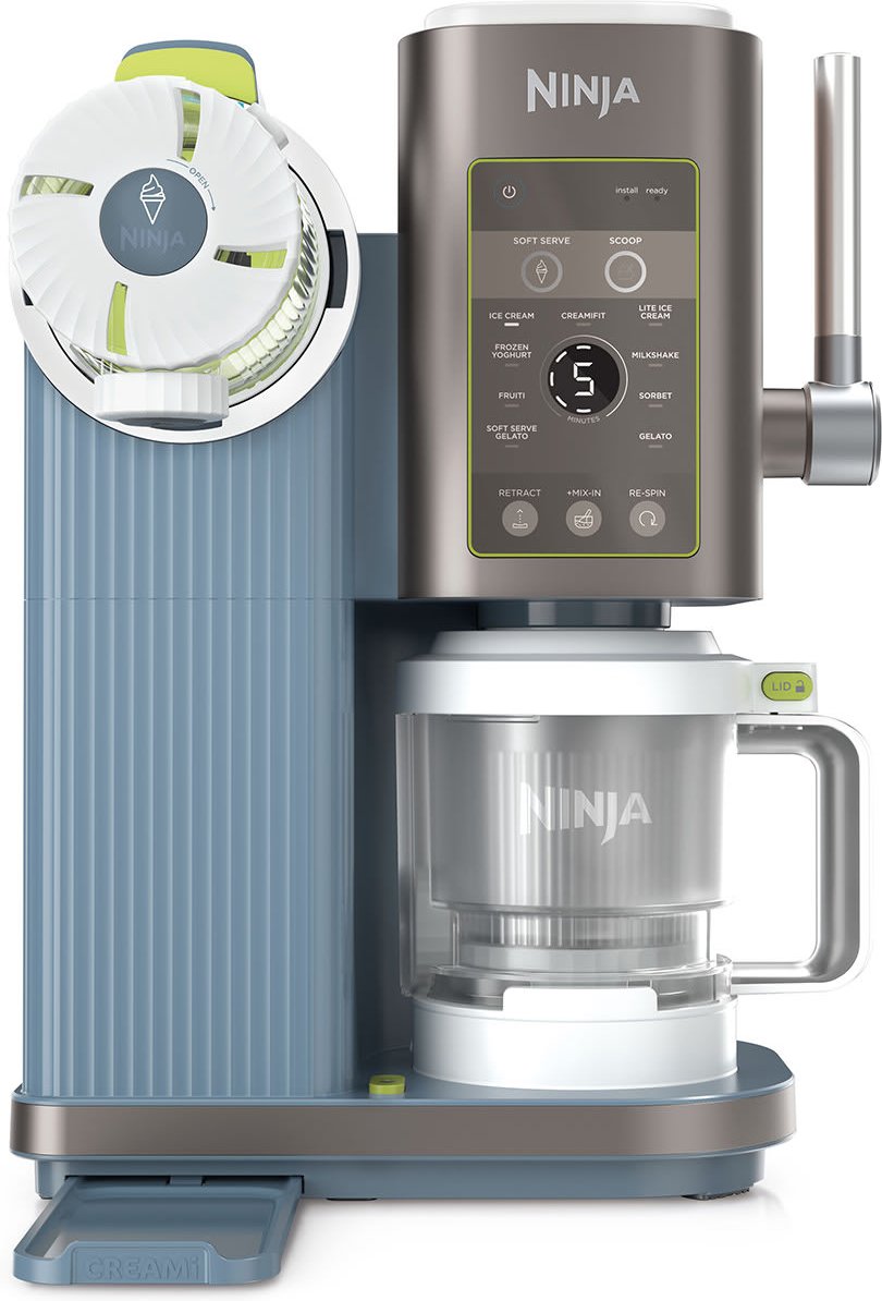 Ninja® CREAMi® Scoop & Swirl 13-in-1 Softeis & Eismaschine - Blau/Grau NC701EUND