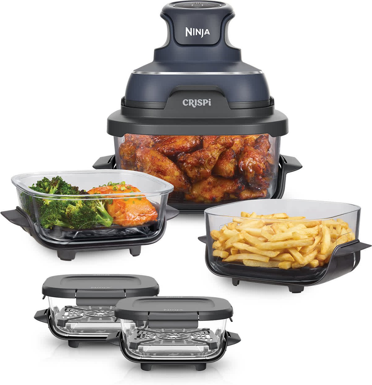 Ninja CRISPi Glas-Heißluftfritteuse - Flex Set - FN101EUGYBNDL2