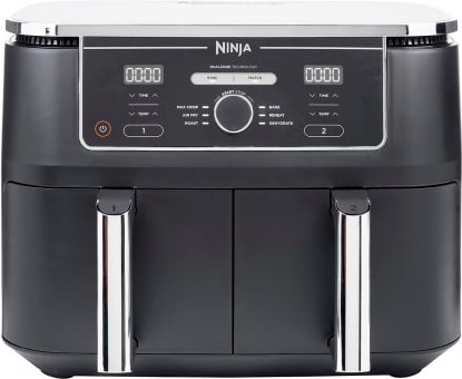 Ninja Heißluftfritteuse 9 5 Liter 6 Zubereitungsfunktionen Dual Zone Sync-Funktion schwarz AF400EU