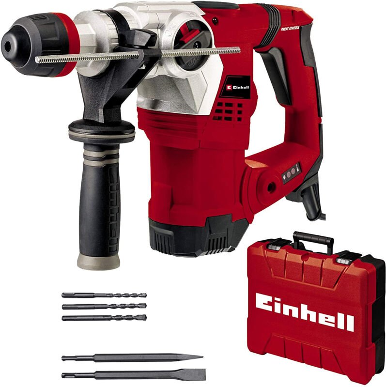 Einhell - Bohrhammer te-rh 32 4F Kit (1250 w, 5 Joule, 32 mm Bohrleistung in Beton, SDS-Plus, Anti-Vibrationsgriff, inkl...