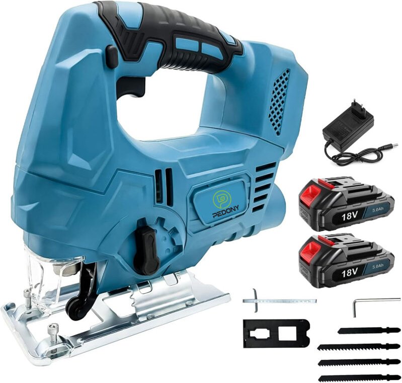 Puzzle Säge, elektrisch versiegelte Akku-Schneidemaschine 4-Gang 45°-Pendel, geeignet für Holz und Metall, ausgestattet ...