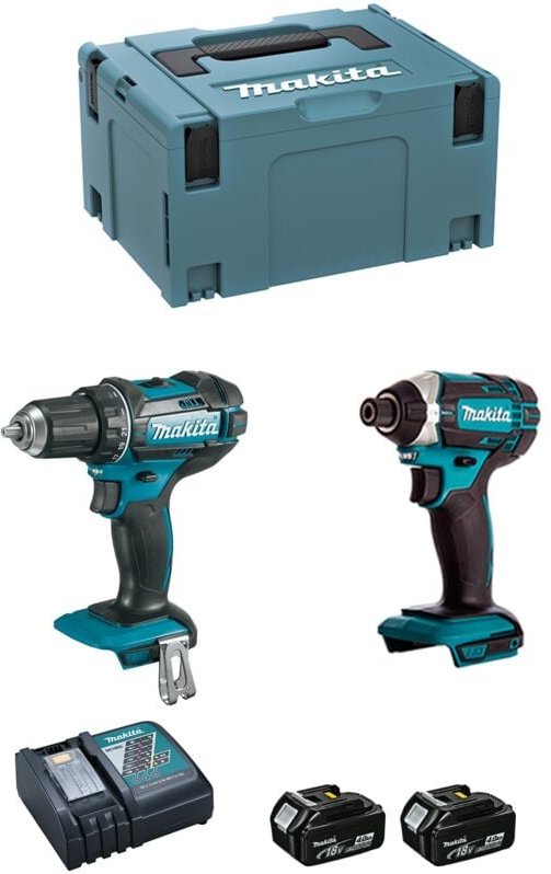 MAKITA Kit DLX2127MJ (DDF482 + DTD152 + 2 x 4,0 Ah + DC18RC + MAKPAC 3)