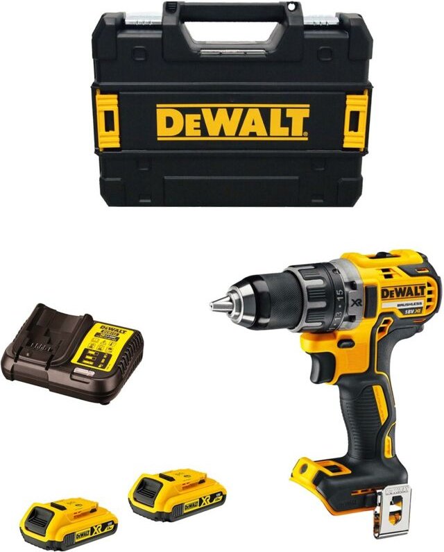 DEWALT DCD791D2-QW - XR 18V 13mm 70Nm Li-Ion 2,0Ah Bürstenloser Akku-Bohrschrauber mit TSTAK Koffer