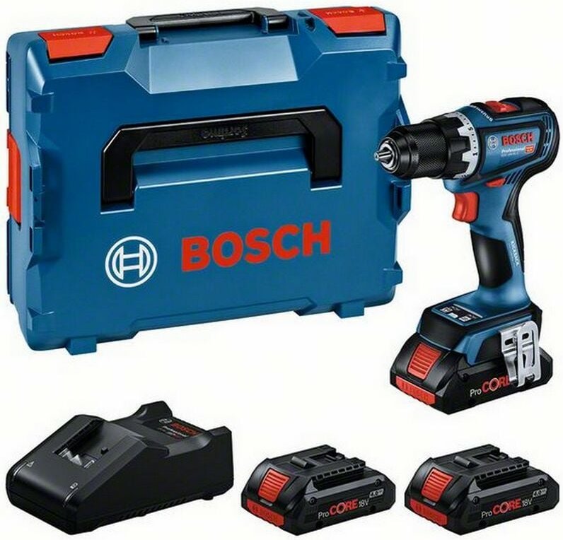 Bosch Akku Bohrschrauber 3x Procore 4Ah GSR 18V-90C Professional Set 0615A5002R