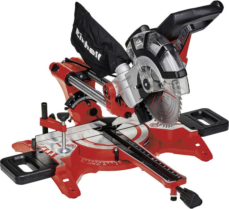 Einhell - Zug-Kapp-Gehrungssäge tc-sm 2131/2 Dual (1800 w, max. 62 mm x 310 mm Schnitttiefe/-breite, ø 210 mm Sägeblatt,...