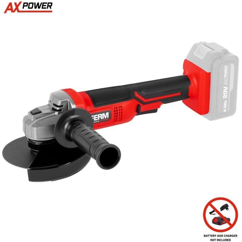 FERM - AX-Power - Winkelschleifer - 20V - 125mm - Ohne Akku & Ladegerät