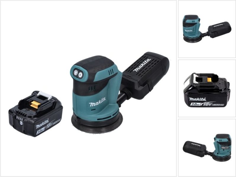 Dbo 180 F1 Akku Exzenterschleifer 18 v 125 mm + 1x Akku 3,0 Ah - ohne Ladegerät - Makita