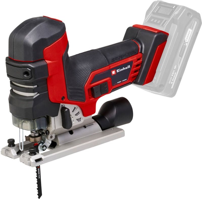 Einhell - Professional Akku-Stichsäge tp-jst 18/135 Li bl Power X-Change (18 v, 135 mm Schnitttiefe in Holz, 26 mm Hubhö...