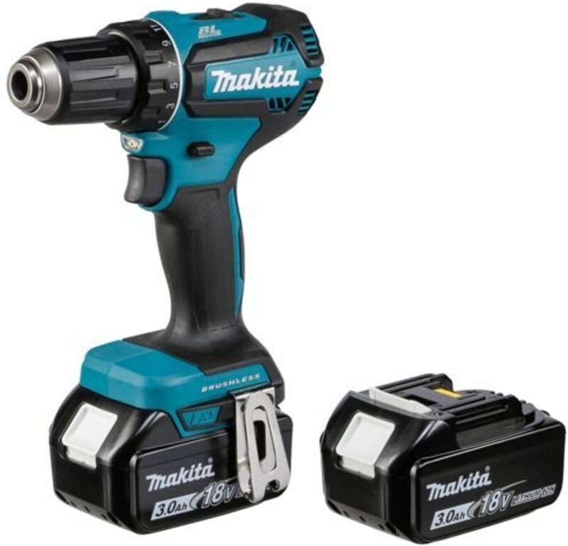 Akku-Bohrschrauber 18V DDF485RFJ 2x 3,0 Ah Akkus + Ladegerät im makpac Gr.2 - Makita