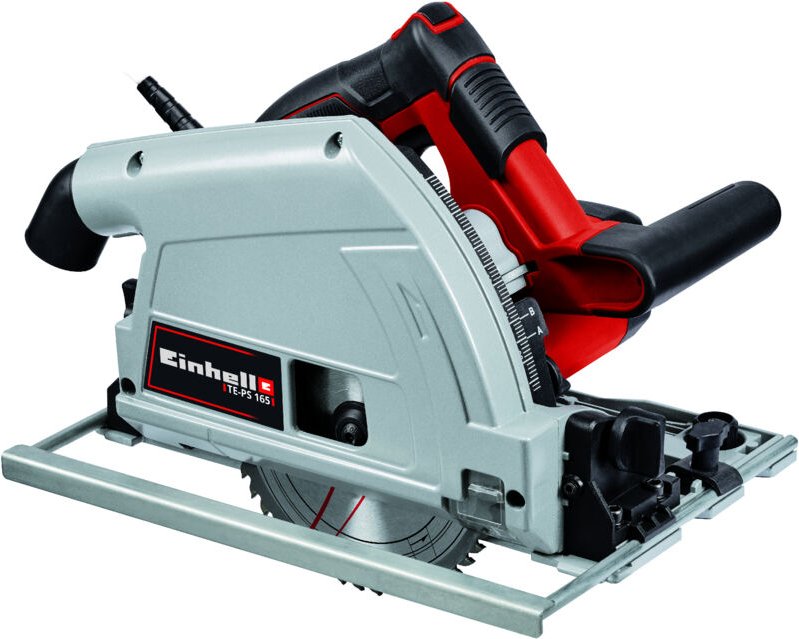 Einhell - Tauchsäge te-ps 165 (1.200 Watt, werkzeuglose Einstellung bei Schnitttiefe + Neigungswinkel, hochwertiges Hart...