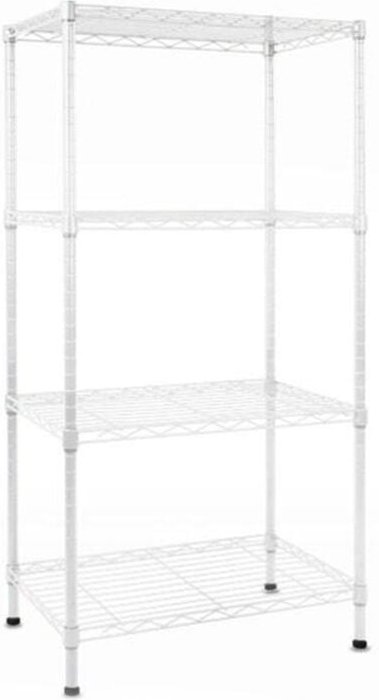 Metallregal Rocky Pulverbeschichtet weiß 4 Böden 55 x 35 x 110 cm