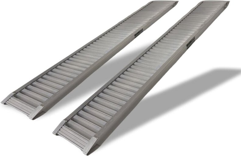 Thumbnail - Baumarktplus - trutzholm 2 x Schwerlastrampe 200 cm Traglast 2000kg Alu grau Verlade Rampe Verladerampen