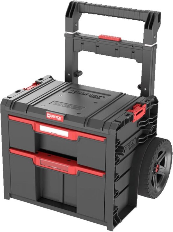 Qbrick System PRO Cart 2.0 Plus Drawer 2 mobile Box auf Rädern 520 x 415 x 660 mm 9,5 l 12 l abnehmbarer Doppelteleskopg...