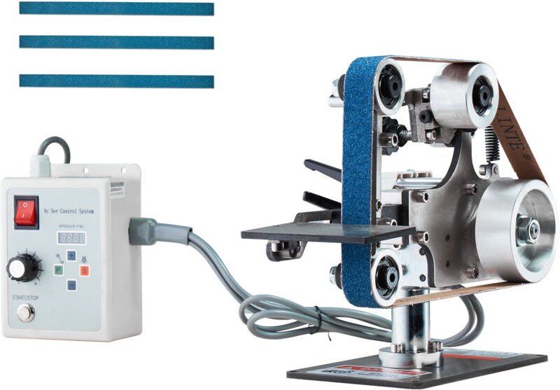 Mophorn - Bandschleifmaschine, 30 x 1 Zoll Polierer mit variabler Geschwindigkeit und vfd, 550 w Schleifmaschine, 2 Form...