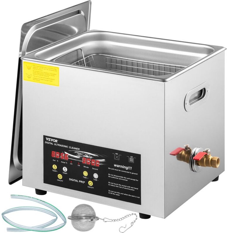 VEVOR 10 L verbesserter Ultraschallreiniger (400 W Heizung, 240 W Ultraschall) Professioneller digitaler Labor-Ultrascha...