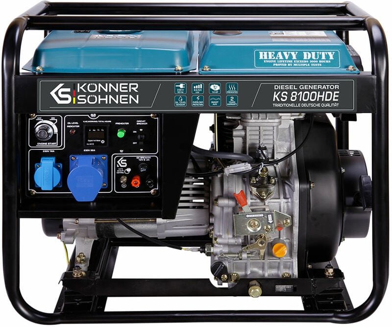 Könner&söhnen - ks 8100HDE Stromerzeuger Strom generator Diesel Notstromaggregat 6.5kW