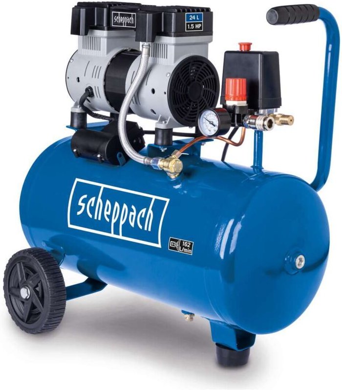 Leiser Kompressor 24lt 8 bar 1,5 PS Scheppach hc26si