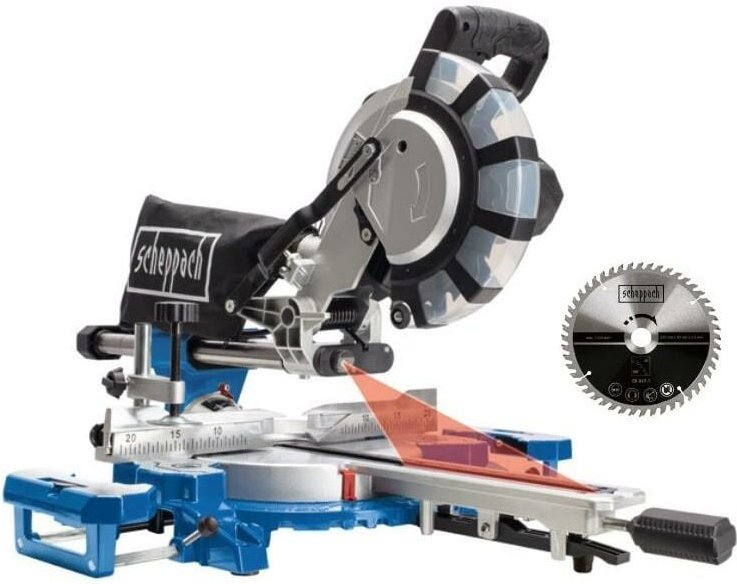 Scheppach - Kapp und Gehrungssäge HM254SPX Zugsäge Kappsäge 254mm 2.Sägeblatt