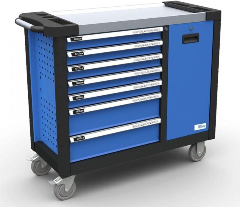 Werkstattwagen Premium GWPV 7/1 7 Schubladen Edelstahl 400 kg belastbar