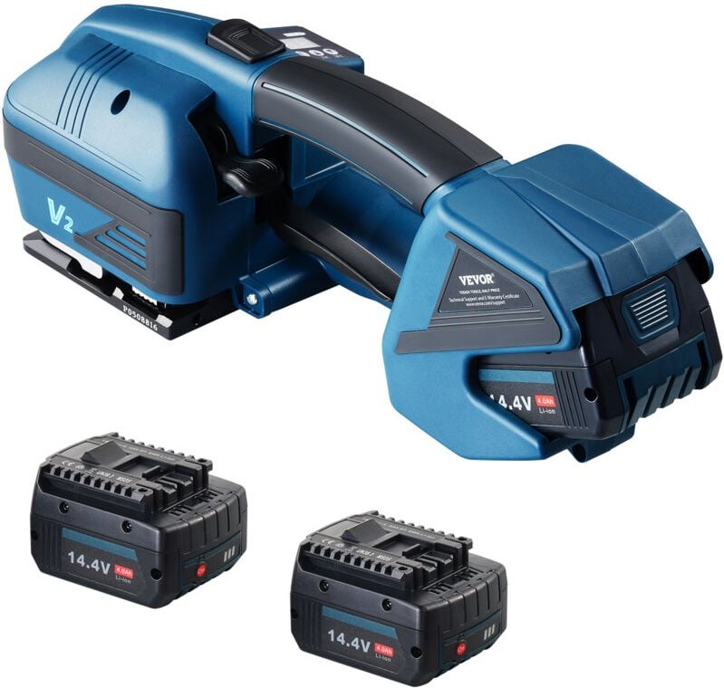 Elektrische Umreifungsmaschine, für 0,35'-0,63' PP-PET-Bänder, tragbares elektrisches Umreifungswerkzeug mit Digitalanze...