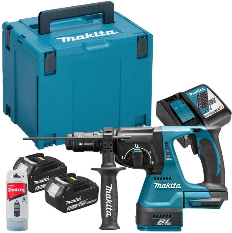 Makita - Bohrhammer 18V lxt SDS-Plus 2J (2x3.0 Ah) in makpac DHR243RFJ