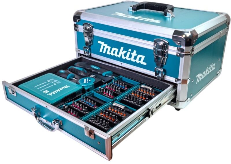 Makita X9 Alu Schubladen Koffer + 96 tlg. Zubehör Set