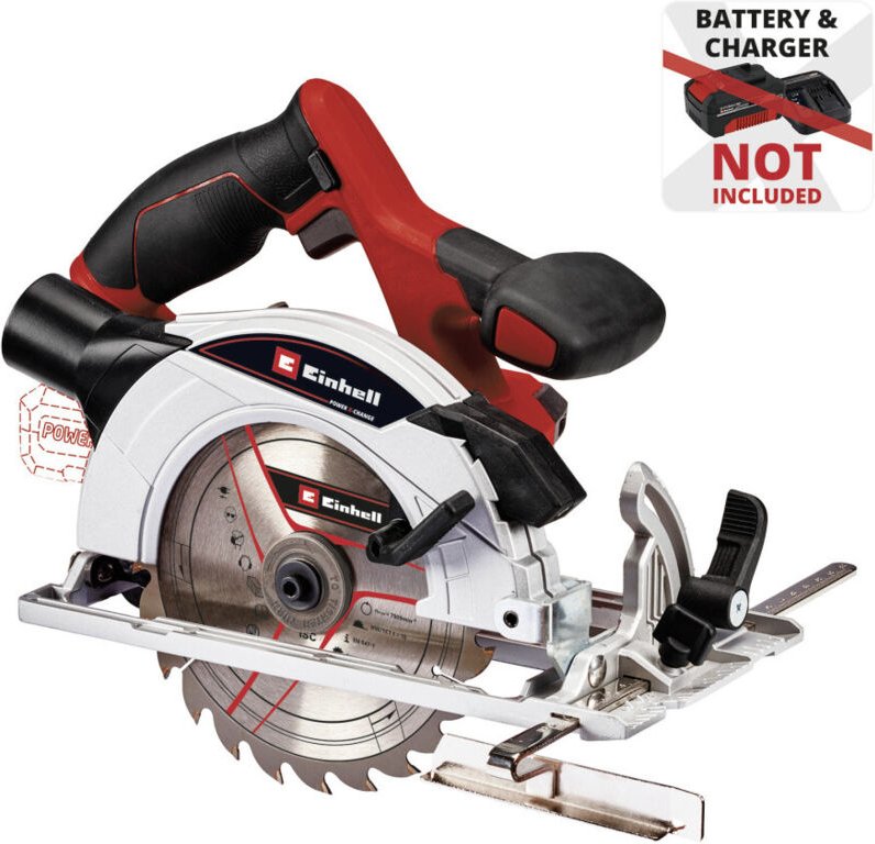 Einhell - Akku-Handkreissäge te-cs 18/165-1 Li-Solo Power X-Change (18 v, Li-Ion, Ø165 x Ø20 mm Sägeblatt, werkzeuglose ...