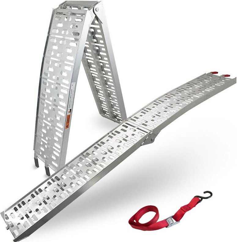 ALU-Auffahrrampe Verladerampe 2,28m Verladeschiene 340kg klappbar Auto KFZ