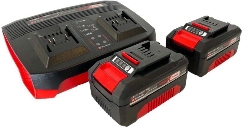 Einhell 4512112 Power X-Change PXC-Starter-Kit 2x 4,0Ah & Twincharger Kit Werkzeug-Akku und Ladegerä