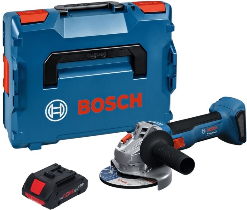 Bosch gws 18V-8 Professional Akku Winkelschleifer 18 v 125 mm Brushless + 1x ProCORE Akku 4,0 Ah + l Boxx - ohne Ladeger...