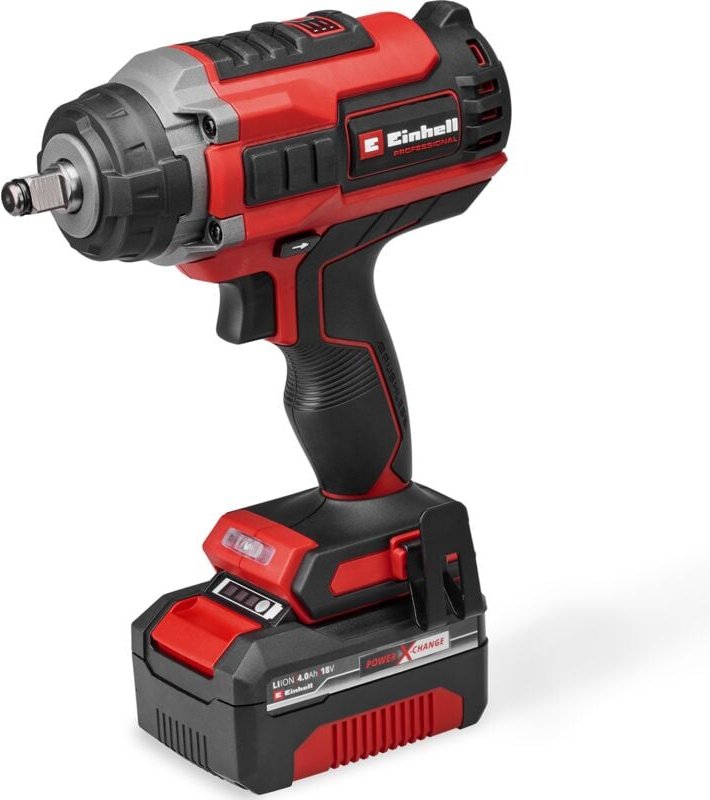 Einhell Professional Akku-Schlagschrauber IMPAXXO 18/450 (1x4,0Ah) Power X-Change (18 V, 450 Nm, Brushless, Außenvierkan...