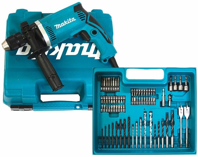 Schlagbohrmaschine Makita 710W + Zubehör-Set - HP1631KX3