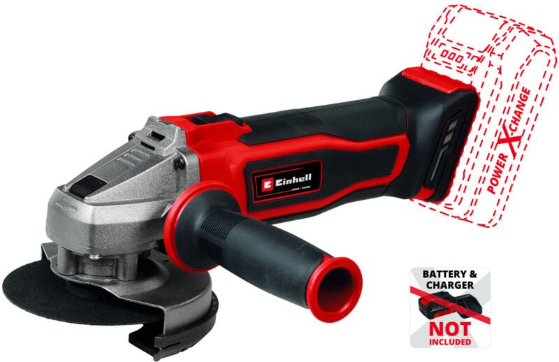 Einhell - Akku-Winkelschleifer te-ag 18/115 q Li-Solo Power X-Change (18V, 115 mm Scheibendurchmesser, 28 mm Schnitttief...