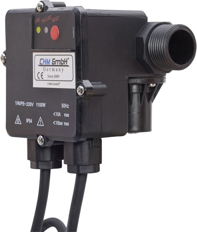 GmbH® Durchflusswächter ververkabelt PS-WE23, Druckschalter für Kreisel-, Tauch- Tiefbrunnenpumpen max. Druck 10 bar - C...