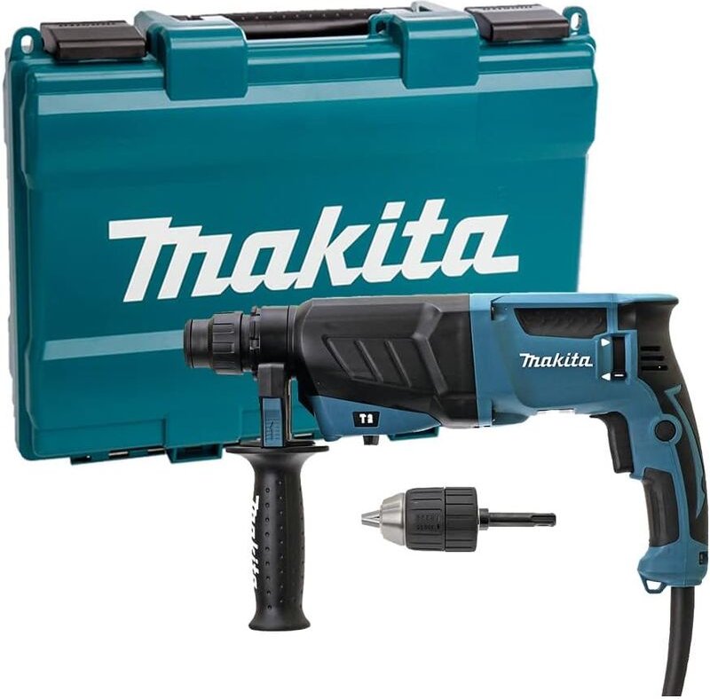 Makita - Meißelbohrer SDS-Plus 800 w 26 mm HR2630X7 + Bohrfutter im Koffer