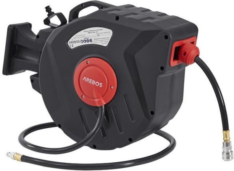 Arebos - Druckluftschlauch Aufroller Automatik Schlauchtrommel Trommel 20 m