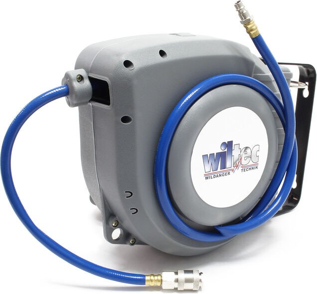Wiltec - Druckluft Schlauchtrommel mit 9 m Druckluftschlauch, 8 bar Druckluftschlauch, automatik Druckluft Schlauchaufro...