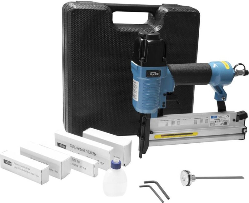 Güde Druckluft Klammergerät Nagler Tacker incl. Klammern und Nägel 40220 im Koffer