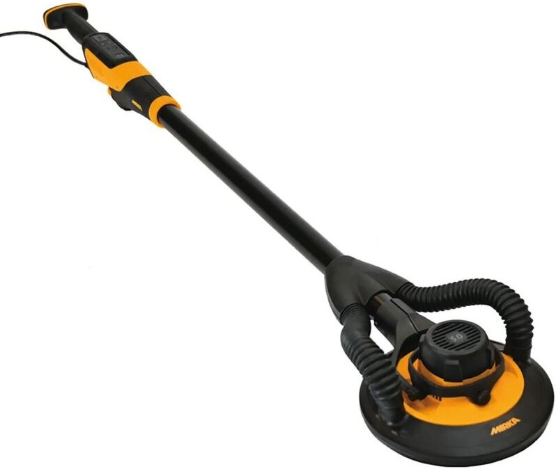 Leros Exzenterschleifer, Wand- und Deckenschleifer mit 180° Schleifkopf-Flexibilität (ø 225 mm) und Tragetasche, Schleif...