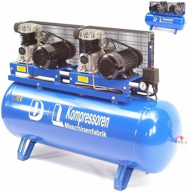 Thumbnail - Apex - Werkstattkompressor Duo 1200L 2x600/11/270D 8PS Druckluft Kolbenkompressor 1200