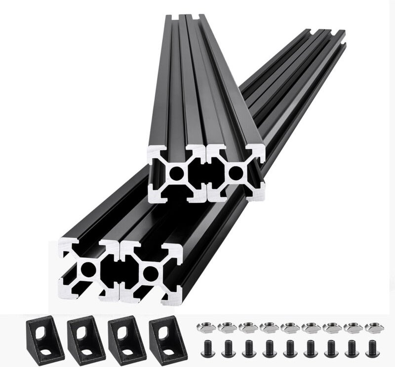 Thumbnail - 4 Stück 47,2 Zoll (1200 mm) T-Nut 2020 Aluminium-Strangpressprofil, eloxierte Linearschiene nach europäischem Standard, ...