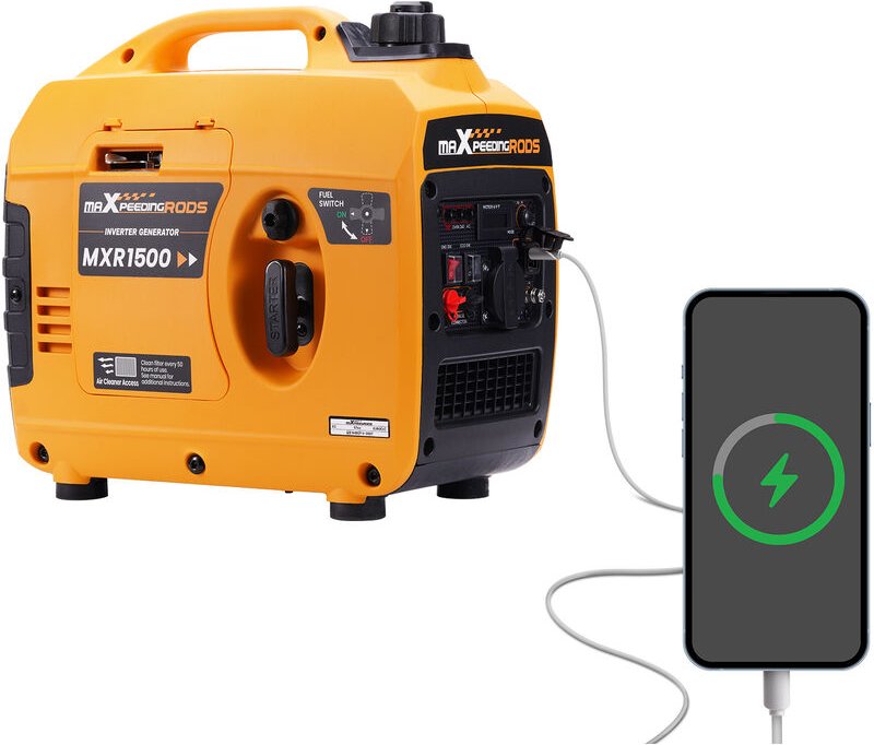 1,2KW Inverter Stromerzeuger Stromgenerator 11,5kg leicht tragbar Seilzugstarter Benzin 4 Takt als Notstromaggregat für ...