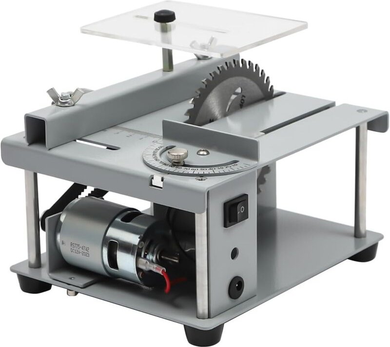 Mini-Tischkreissäge, 96 W, 10.000 U/min, Elektrische Tischsäge für Schreiner, Heimwerker und andere Leistungsträger