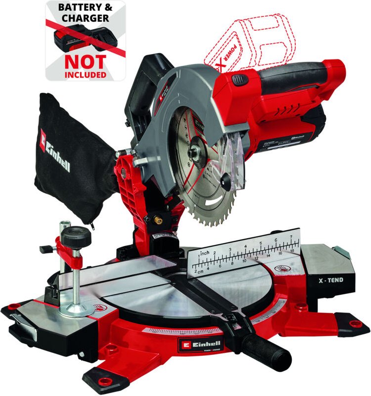 Einhell - Power X-Change te-ms 18/210 Li-Solo Akku-Kappsäge ohne Akku 210 mm 30 mm
