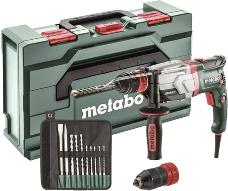 Metabo - Multihammer uhev 2860-2 Quick Set inkl. SDS-Plus Bohrer/Meißel im Koffer
