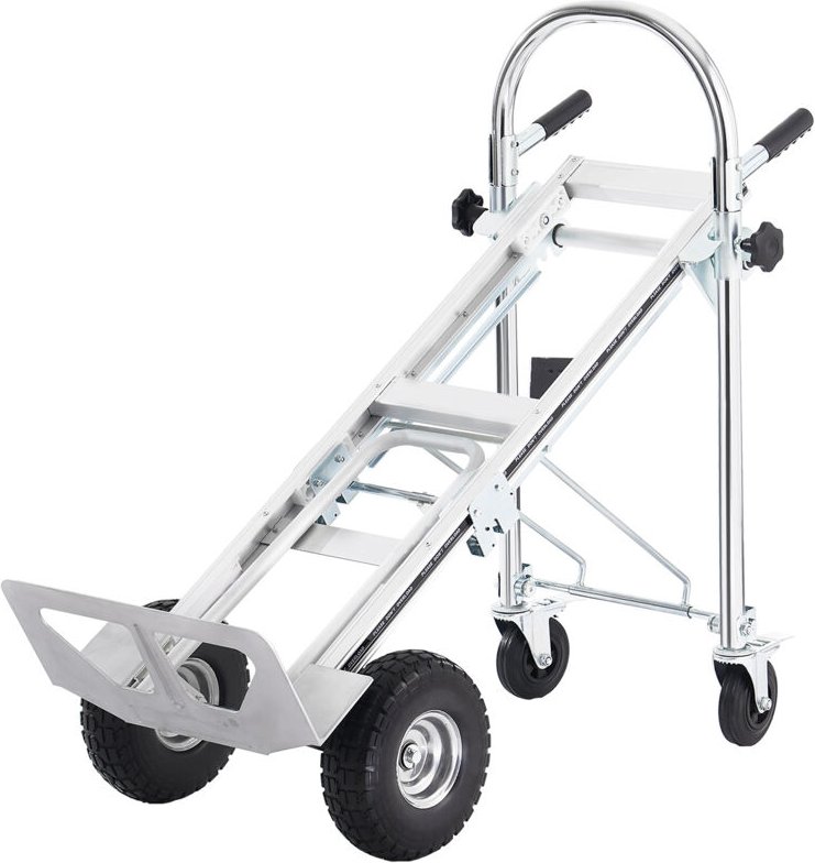 Mophorn - 4-in-1-Sackkarre aus Aluminium, 1000 lbs Tragkraft, robuster, umwandelbarer Klappwagen, Mehrzweckwagen mit Gum...