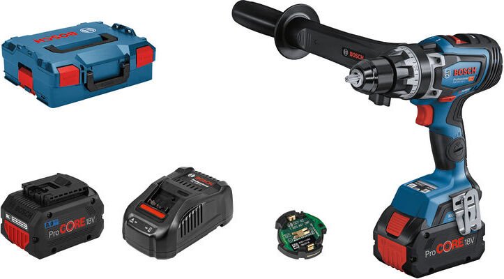 Bosch biturbo Akku Bohrschrauber gsr 18V-150 c, CoMo, 2x ProCore 8,0 Ah und Ladegerät