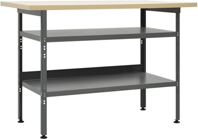 Werkbank Grau 120×60×85 cm Stahl - Vidaxl