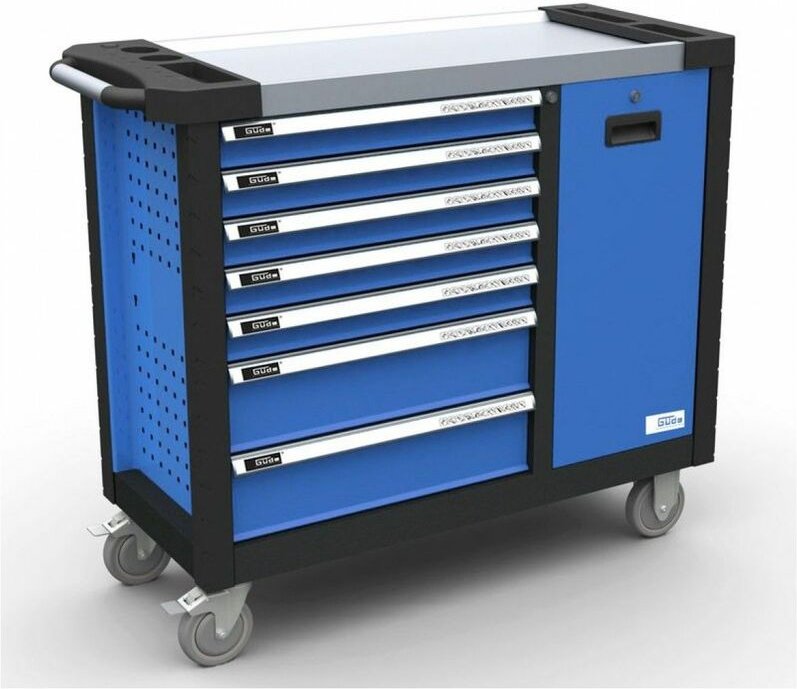 Werkstattwagen Premium GWPV 7/1 7 Schubladen Edelstahl 400 kg belastbar